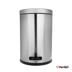 سطل زباله پدالی تمام استیل بهازکالا مدل 16176063 (14 لیتر)