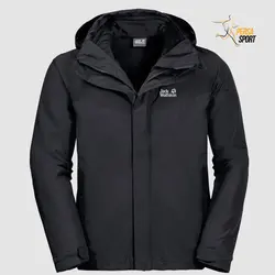 کاپشن مردانه جک ولفسکین ARLAND 3IN1 M BLACK