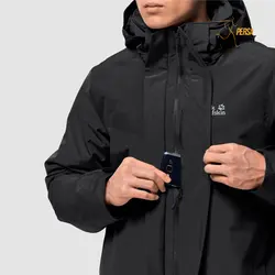 کاپشن مردانه جک ولفسکین ARLAND 3IN1 M BLACK