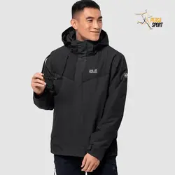 کاپشن مردانه جک ولفسکین ARLAND 3IN1 M BLACK