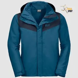 کاپشن مردانه جک ولفسکین ARLAND 3IN1 M DARK COBALT