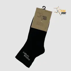 جوراب نیم ساق مردانه کف حوله ای مشکی کد PSO001-022