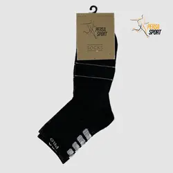 جوراب ساق بلند کف حوله مردانه زغالی کد Pso001-029