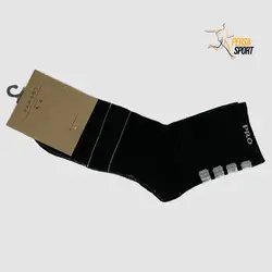 جوراب ساق بلند کف حوله مردانه زغالی کد Pso001-029