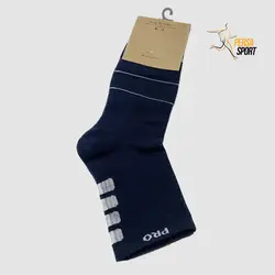 جوراب ساق دار مردانه کف حوله سرمه ای کد Pso001-026