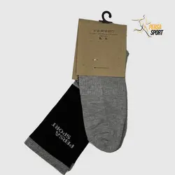 جوراب کوه زنانه کف حوله طوسی مشکی کد Pso001-002