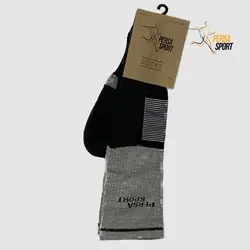 جوراب کوه مردانه کف حوله زغالی طوسی کد Pso001-004