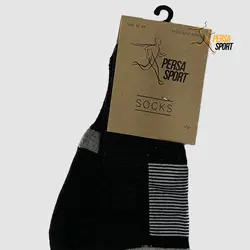 جوراب کوه مردانه کف حوله زغالی طوسی کد Pso001-004