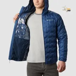 کاپشن پر مردانه کلمبیا Delta Ridge Down Hooded Jacket Blue - پرسا اسپرت