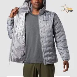 کاپشن پر مردانه کلمبیا Delta Ridge Down Hooded Jacket Grey - پرسا اسپرت