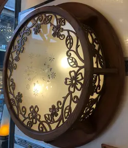 چراغ سقفی چوبی مدل فلاور