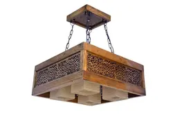 لوستر چوبی نیکا چهار شعله