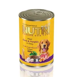 کنسرو سگ با طعم مرغ و کدو حلوایی نوتری پت