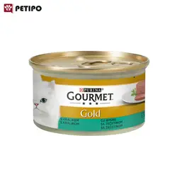 کنسرو گربه گورمه گلد پته با گوشت خرگوش (Gourmet Gold Pate With Rabbit) وزن 85 گرم