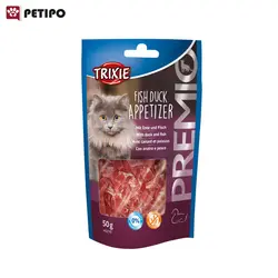 تشویقی گربه طعم اردک و ماهی تریکسی (Trixie Fish Duck Appetizer) وزن 50 گرم