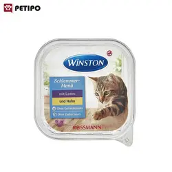 ووم گربه وینستون گوشت بره و مرغ (Winston Schlemmer Lamb And Chicken) وزن 100 گرم