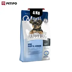 غذای خشک توله و سگ جوان نژاد کوچک هپی داگ (Happy Dog Mini Baby and Junior) وزن 4 کیلوگرم