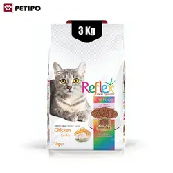 غذای خشک گربه مولتی کالر رفلکس با طعم مرغ وزن 3 کیلوگرم