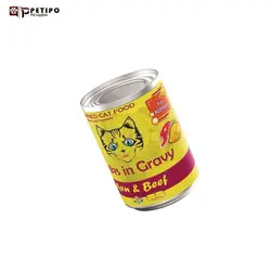 کنسرو گربه لوکا مدل بچه گربه طعم مرغ و بیف وزن 425 گرم