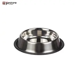 ظرف آب و غذا سگ و گربه مدل استیل اندازه متوسط