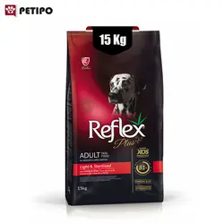 غذای خشک سگ بالغ عقیم شده نژاد بزرگ رفلکس پلاس طعم بره (Reflex Plus Light & Sterilised Adult Dog) وزن 15 کیلوگرم