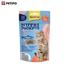 تشویقی گربه با طعم ماهی قزل آلا جیم کت (GimCat Fish Nutri Pockets salmon) وزن 60 گرم