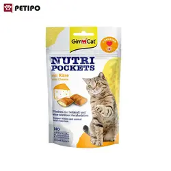 تشویقی گربه با طعم پنیر جیم کت (GimCat Nutri Pockets with Cheese and Taurine) وزن 60 گرم