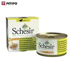 کنسرو گربه با طعم ماهی تن و کدو با گلابی شسیر (Schesir Ocean Fish with Squash and Pear) وزن 85 گرم