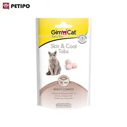 قرص مکمل تقویت پوست و مو گربه جیم کت (GimCat Skin & Coat Tabs) وزن 40گرم