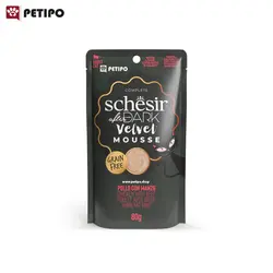 غذای پوچ گربه طعم مرغ و بیف شسیر (Schesir Cat Dark Velvet Mousse Chicken & Beef) وزن 80 گرم