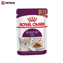 غذای پوچ گربه بد غذا سنسوری فیل رویال کنین (Royal Canin Sensory Feel In Gravy) وزن 85 گرم