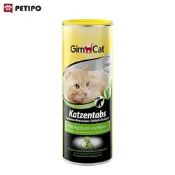 قرص مکمل تقویت پوست و مو گربه حاوی آلگوبیوتین و بیوتین جیم کت (GimCat Cat Tabs with Algobiotine) وزن 425 گرم