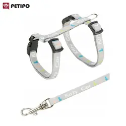 قلاده کتفی بچه گربه همراه با بند اتصال تریکسی (Trixie Kitten Harness with Leash Collar) اندازه 21 - 33 سانت