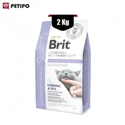 غذای خشک گربه ویژه مشکلات گوارش گاسترو اینتستینال بریت (Brit Veterinary Diet Gastrointestinal) وزن 2 کیلوگرم