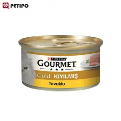 کنسرو گربه گورمه گلد پته با طعم مرغ  (Gourmet Gold Pate With Chicken-Tavuklu) وزن 85 گرم