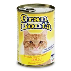 کنسرو غذای گربه gran bonta با طعم مرغ وزن 400 گرمی | PETKALA24