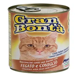 کنسرو غذای گربه gran bonta مدل Liver & Rabbit | PETKALA24