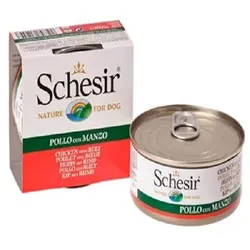 کنسرو سگ شسیر با طعم فیله مرغ و گوشت گاو وزن 150 گرمی | PETKALA24