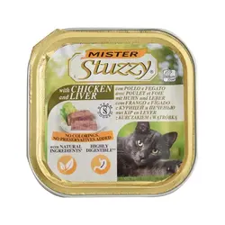 غذای کاسه ای گربه استوزی مدل chicken and liver وزن 100 گرم | PETKALA24