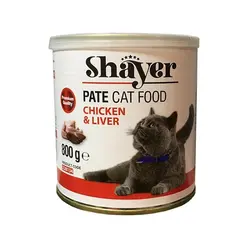 کنسرو غذای گربه شایر مدل Chicken & Liver وزن 800 گرم | PETKALA24