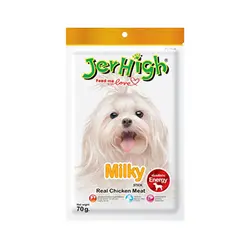 تشویقی سگ جرهای با شیری JerHigh Chicken Sticks Milky وزن 60 گرم - فروشگاه PETKALA24 - ارائه دهنده خدمات و غذای حیوانات خانگی