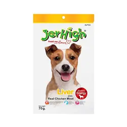 تشویقی سگ جرهای با طعم جگر Jerhigh Stick Liver وزن ۶۰ گرم - فروشگاه PETKALA24 - ارائه دهنده خدمات و غذای حیوانات خانگی