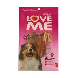 تشویقی سگ لاو می با طعم گوشت مرغ و هویج Love Me Octopus With Chicken وزن 60 گرم | فروشگاه PETKALA24 - ارائه دهنده خدمات و غذای حیوانات خانگی