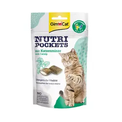تشویقی گربه جیم کت با طعم کت نیپ GimCat Nutri Pockets Catnip وزن 60 گرم - فروشگاه PETKALA24 - ارائه دهنده خدمات و غذای حیوانات خانگی