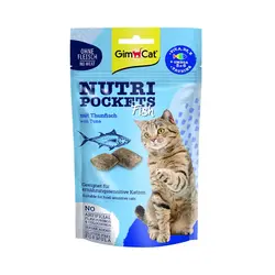 تشویقی گربه جیم کت با طعم ماهی تن GimCat Nutri Pockets Dental With Tuna Fish وزن 60 گرم - فروشگاه PETKALA24 - ارائه دهنده خدمات و غذای حیوانات خانگی