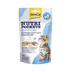 تشویقی نوتری بچه گربه جیم کت GimCat Nutri Pockets Junior Mix وزن 60 گرم - فروشگاه PETKALA24 - ارائه دهنده خدمات و غذای حیوانات خانگی