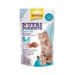 تشویقی نوتری گربه جیم کت دنتال GimCat Nutri Pockets dental وزن 60 گرم - فروشگاه PETKALA24 - ارائه دهنده خدمات و غذای حیوانات خانگی
