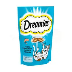 تشویقی گربه دریمز با طعم ماهی سالمون dreamies treat with salmon وزن ۶۰ گرم | فروشگاه PETKALA24 - ارائه دهنده خدمات و غذای حیوانات خانگی
