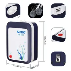 پمپ هوا شارژی ۲ خروجی 4۰۰۰ سوبو - وب سایت آکواریوم آنلاین پت لند 360