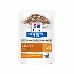 پوچ گربه هیلز مدل رنال با طعم مرغ وزن 85 گرم